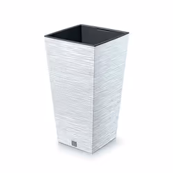 Pot de fleurs Prosperplast FURU SQUARE DFSH350-S449 345x345x660mm - couleur blanc