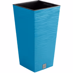 La collection Furu présente ce pot en bleu et avec des dimensions de 39,5 x 39,5 x 75,5 cm, avec une capacité de 37 litres. D ...