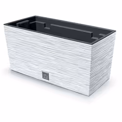 La collection Furu présente ce pot blanc et avec des dimensions de 39,5 x 18,5 x 19,5 cm, avec une capacité de 8 litres De pl ...