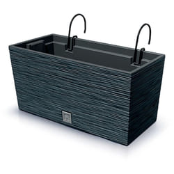 Prosperplast - Pot de fleurs avec reserve d´eau, supports de fixation 8L anthracite- furu