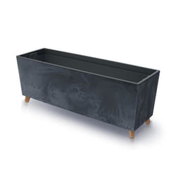 Bac à fleurs avec pieds - Prosperplast - Urbi Case Beton Effect N - Rectangle - Plastique
