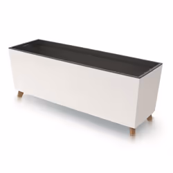 Bac à fleurs avec pieds et insert Prosperplast Urbi Case N pour lintérieur et lextérieur 77x235x30cm (Blanc)