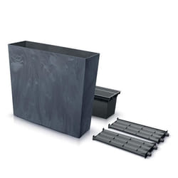 Bac à plantes avec pot intérieur Prosperplast Urbi Case Beton Effect Tower Bac à fleurs pour lintérieur et lextérieur en