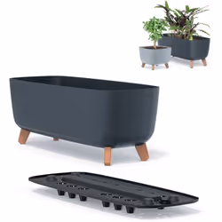 Pot de fleurs sur pieds GRACIA CASE DGCL600 - AnthraciteSpécifications: longueur - 58cm largeur - 24cm hauteur - 23,5cm matér ...