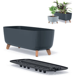 Pot de fleurs sur pieds gracia case DGCL600 Anthracite