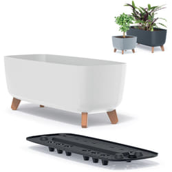 Pot de fleurs sur pieds gracia case DGCL600 Blanc