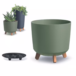 Pot de fleurs sur pieds GRACIA TUBUS DGTL300L - Vert terreuxSpécifications: diamètre supérieur - 29,8 cm hauteur - 28,5 cm ma ...