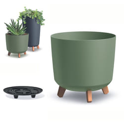 Prosperplast - Pot de fleurs sur pieds gracia tubus DGTL300L Vert terreux