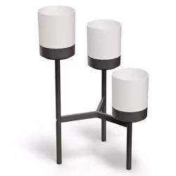 Porte-fleurs tripode avec 3 pots Prosperplast Bloomie Stand Porte-plantes Pot de fleurs 54 cm x 49 x 805cm Cadre métallique b ...
