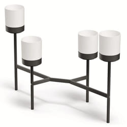 Support pour fleurs avec 4 pots Prosperplast Bloomie Stand Support pour plantes Pot de fleurs 125x55x815cm Cadre métallique blanc