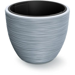 CASARIA® Pot de fleurs rond 30 L 40x32 cm résistant aux intempéries intérieur extérieur jardinière Bac à Fleurs Cache-Pot Gris