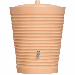 Le baril d'eau de pluie TRENTINO 275L se distingue par son design de couleur terre cuite, idéal pour les environnements rusti ...