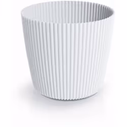 Milly Round est un pot de fleurs de bon goût avec un motif à rayures verticales qui attire le regard et donne au pot un carac ...
