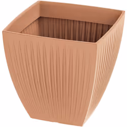 Le pot Latia Square MIDL de Ø60x58 cm de couleur terre cuite est idéal pour les plantes de taille moyenne. Son design classiq ...