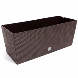 Jardinière "Terra Rato" avec finition extérieure spéciale en Simil Rattan pour l'intérieur, l'extérieur ou la terrasse. - Fab ...