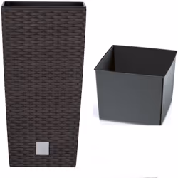 Pot de fleurs RATO Square DRTS225 avec insert - umber Spécifications du pot : - Largeur extérieure (haut) - 22,5 cm - Largeur ...
