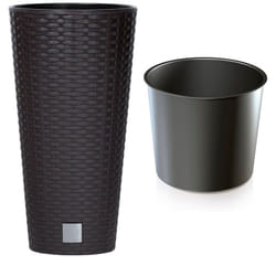 Prosperplast - Pot de fleurs haut rato DRTUS250 avec insert Ombre