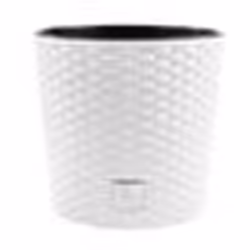 Prosperplast Rato Round Pot de fleurs avec insert de 75L blanc