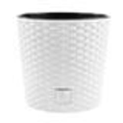 Prosperplast Rato Round Pot de fleurs avec insert de 75L blanc