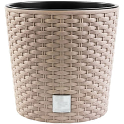 Prosperplast - Rato Pot rond mocca 37,65 litres avec pot à planter ø 40 x 37,5 cm - Mocca
