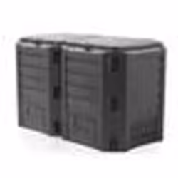Composteur segmenté double 800L 2 modules - PROSPERPLAST - Noir - Circulation dair libre