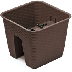 Prosperplast - Pot de fleur carré Ratolla 27,2x27,2x22,5 cm en plastique Ombre