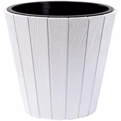 Prosperplast WOODE Pot de Fleurs. Élégant pot rond avec un joli design et facile à nettoyer. Le pot est absolument polyvalent ...