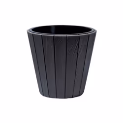 Prosperplast WOODE Pot de Fleurs. Élégant pot rond avec un joli design et facile à nettoyer. Le pot est absolument polyvalent ...