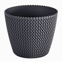 Pot rond PROSPERPLAST Sploty - Ø 295 mm - Gris anthracite - Plastique
