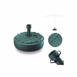 Pied de parasol MPOD - Vert Spécifications : longueur - 39 cm largeur - 39 cm hauteur - 13 cm capacité - 12 l matériau - plas ...