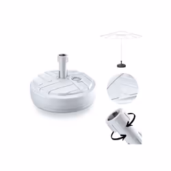 Pied de parasol MPOD - BlancSpécifications : diamètre - 39 cm hauteur - 13 cm capacité - 12 l matériau - plastique Produit po ...