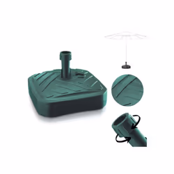 Base de parasol MPKD - vertSpécifications: longueur - 39 cm largeur - 39 cm hauteur - 13 cm capacité - 12 l matériau - plasti ...