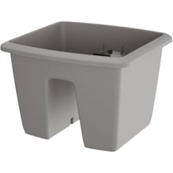 Prosperplast - Pot de fleur carré Respana 29,8x28,8x20,9 cm en plastique gris pierre