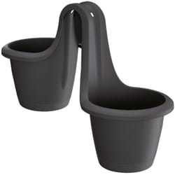 PROSPERPLAST Pot RESPANA TWINS 5L 46,3x20x33,6 cm en Gris Foncé