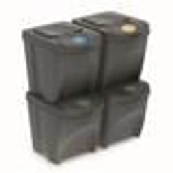 Conteneurs Mixtes Tri sélectif avec 4x25L compartiments gris