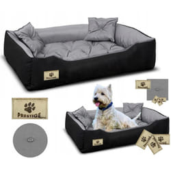 Lit pour chien parc Prestige 100x75 cm, imperméable, gris