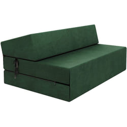 FDM - Chauffeuse convertible moderne Vert foncé 14 cm x 121 cm x 204 cm - Fabrication Européenne