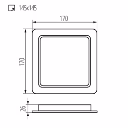 Kanlux S.A. TAVO LED DL 18W-NW