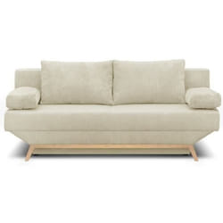 Banquette Convertible 3 Places - Coffre De Rangement - Tissu Velours Côtelé Beige - L 190 X H 92 X P 84 Cm - Teijo