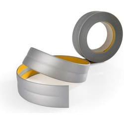 5m plinthe adhésive pour revêtement de sol en PVC couleur argent 18x18mm