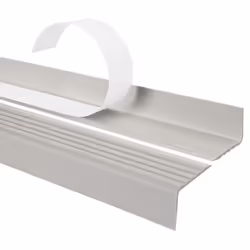 1m profilé descalier nez de marche adhésif antidérapant PVC gris clair ND 40 x 25 mm