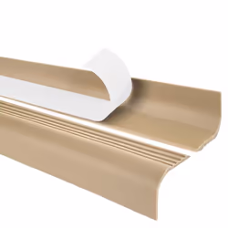 1m profilé descalier nez de marche adhésif antidérapant PVC beige  pour marches arrondies RGPT 52 x 40 mm
