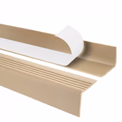 1m profilé descalier nez de marche adhésif antidérapant PVC beige RGP 50 x 42 mm