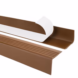 80cm profilé descalier nez de marche adhésif antidérapant PVC marron RGP 50 x 42 mm