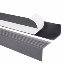 80cm profilé descalier nez de marche adhésif antidérapant PVC gris foncé RGP 50 x 42 mm