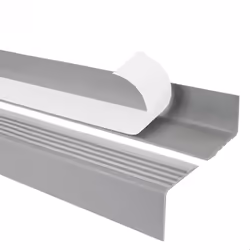 90cm profilé descalier nez de marche adhésif antidérapant PVC gris RGP 50 x 42 mm