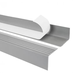 90cm profilé descalier nez de marche adhésif antidérapant PVC gris RGP 50 x 42 mm