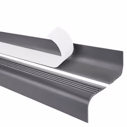 13m profilé descalier nez de marche adhésif antidérapant PVC gris foncé pour marches arrondies RGPT 52 x 40 mm