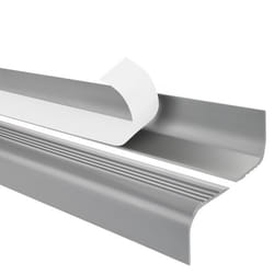 15m profilé descalier nez de marche adhésif antidérapant PVC gris pour maches arrondies RGPT 52 x 40 mm