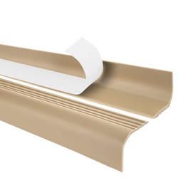 90cm profilé descalier nez de marche adhésif antidérapant PVC beige pour marches arrondies RGPT 52 x 40 mm